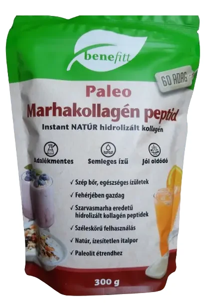 BENEFITT Reform Marhakollagén peptid italpor, natúr 300g
