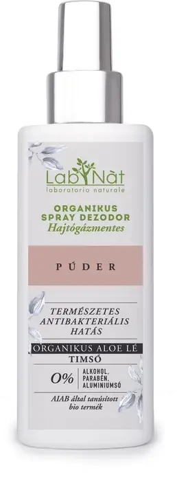 Labnat BIO Organikus Spray dezodor (hajtógázmentes) - Púder (100 ml)