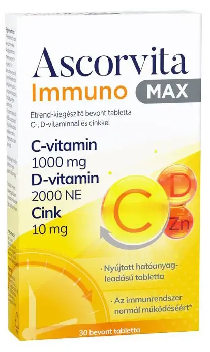 Ascorvita Immuno Max Étrend-kiegészítő tabletta 60 db