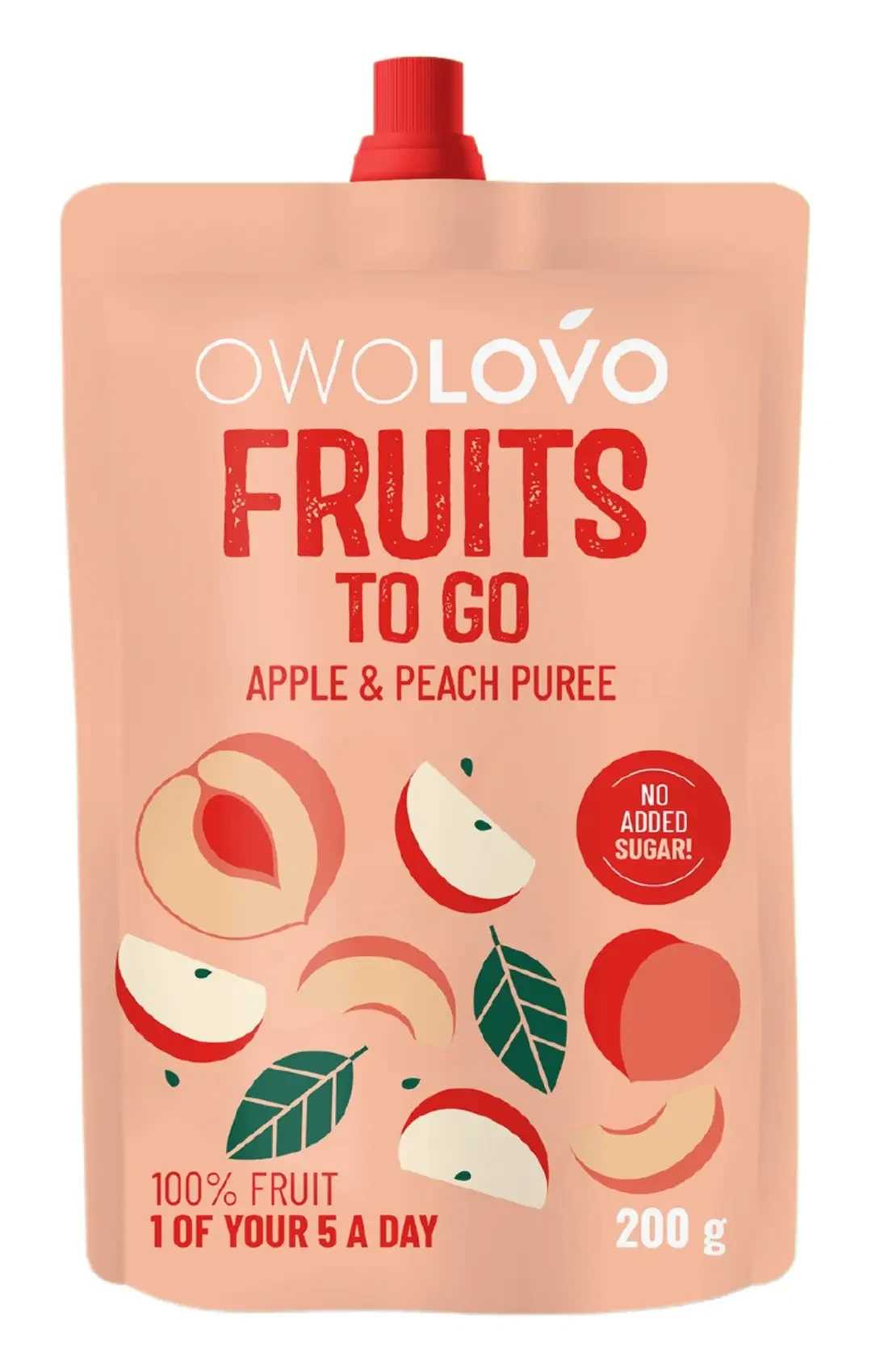 OWOLOVO Alma-Őszibarack Rich Peach gyümölcspüré 200g