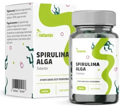 Netamin Spirulina Alga tabletta 360 db