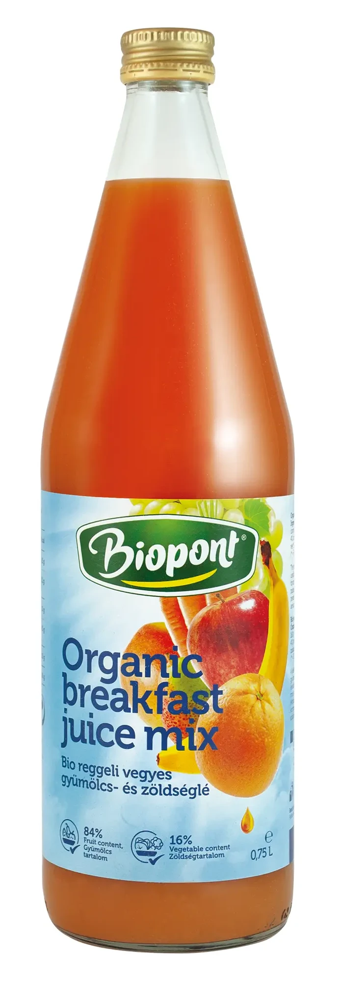Biopont BIO Reggeli vegyes gyümölcs-és zöldséglé 750 ml