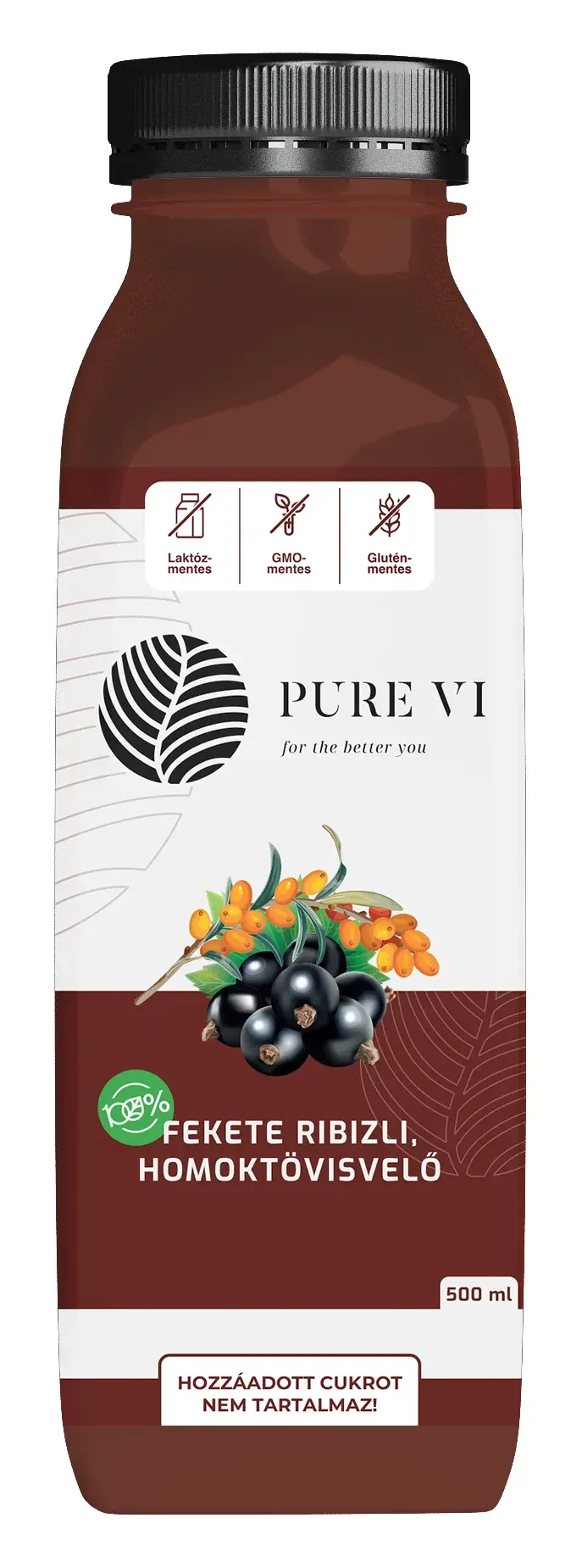 Pure Vi Fekete ribizli, homoktövisvelő 500 ml