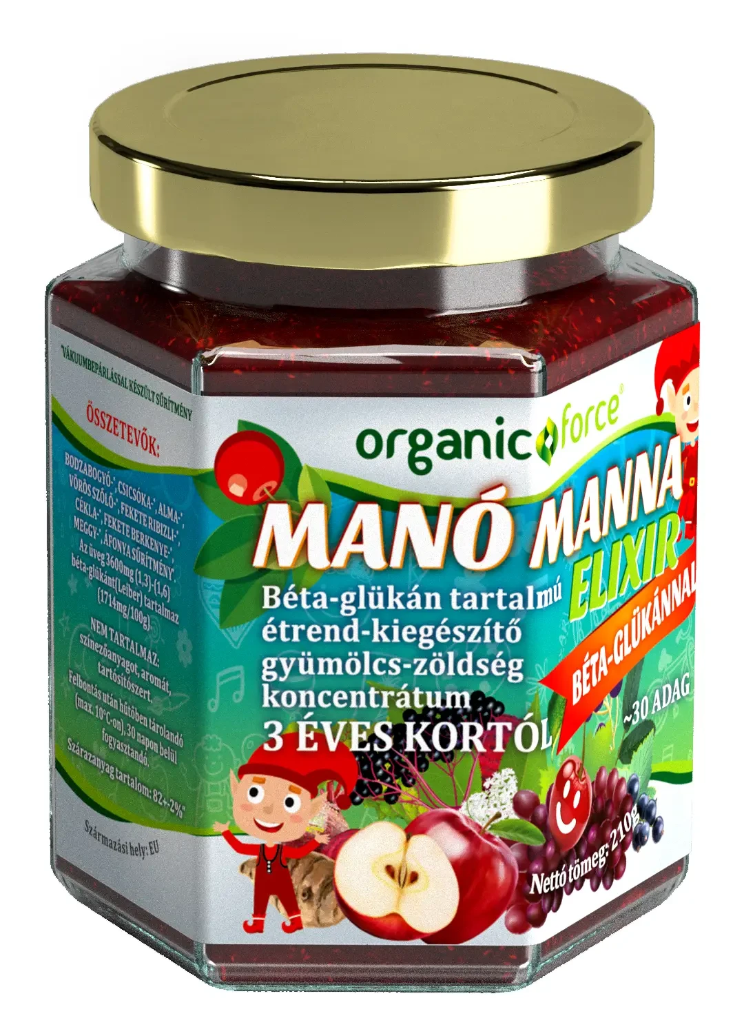 Organic Forte Manó Manna Elixír 3 éves kortól 210g