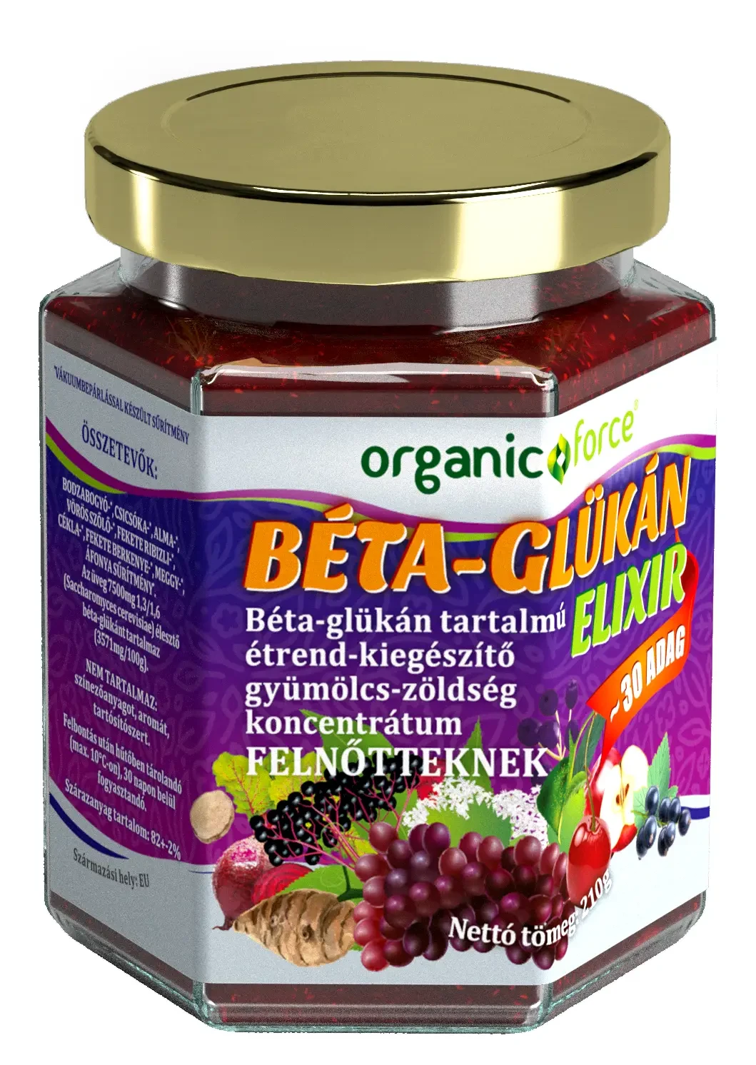 Organic Forte Béta-glükán Elixír 210g