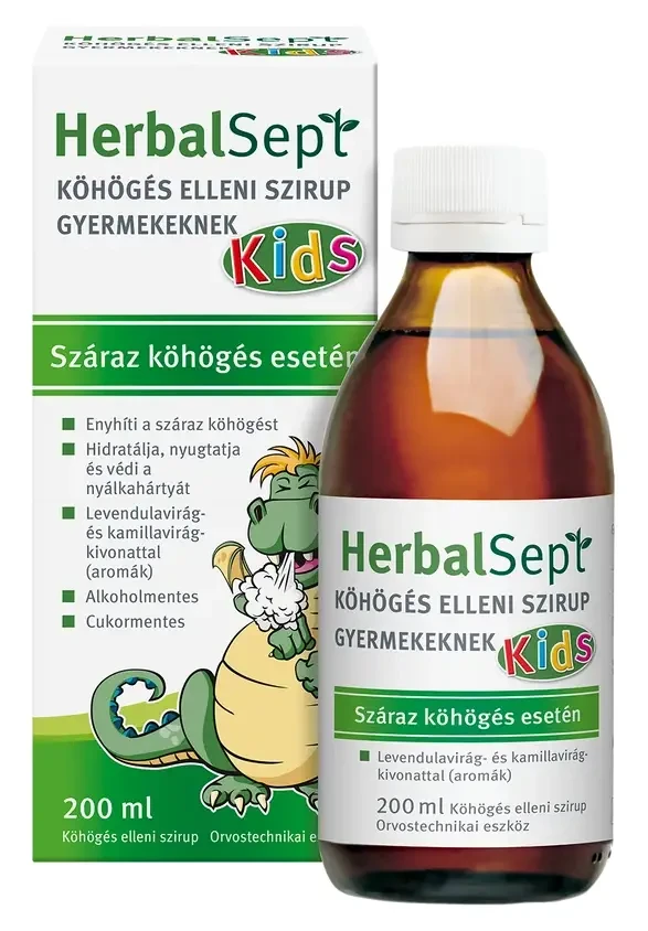 HerbalSept Köhögés elleni szirup gyermekeknek 200 ml