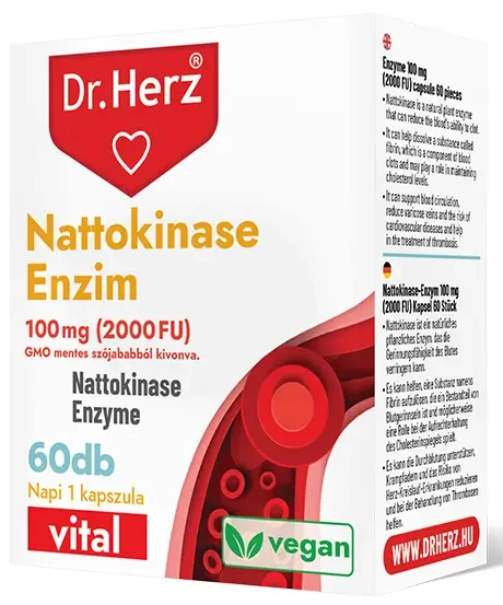 Dr. Herz Nattokinase enzim 100 mg 2000 FU 60 db kapszula