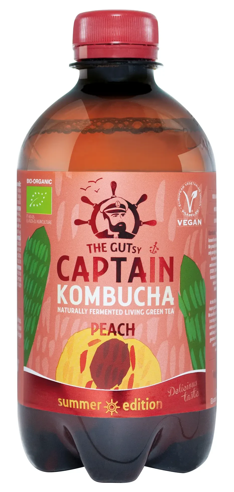 Kombucha Élőflórás ital őszibarackos BIO 400 ml