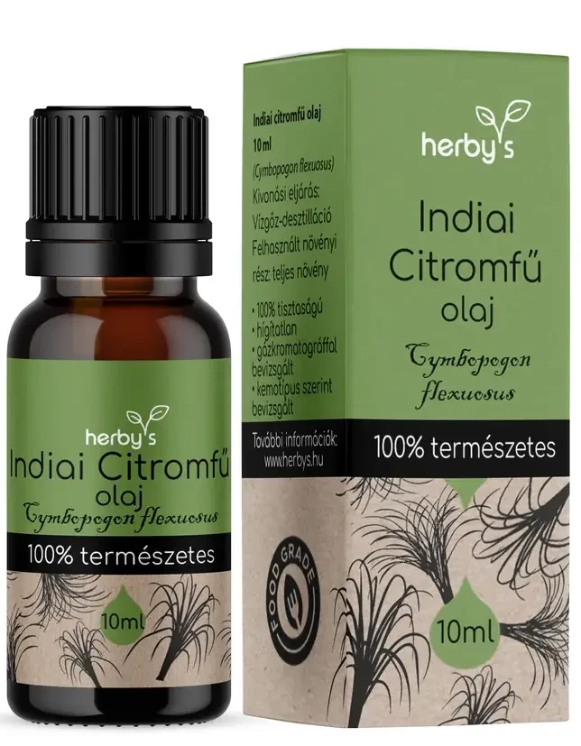 Herby's Indiai Citromfű olaj 10 ml FOOD GRADE