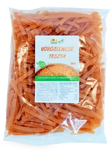 Bulkshop Vöröslencse tészta széles metélt 200 g