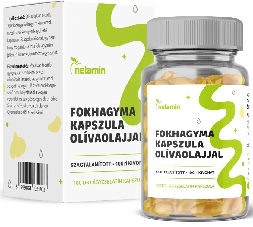 Netamin Fokhagyma Kapszula Olivaolajjal 100 db