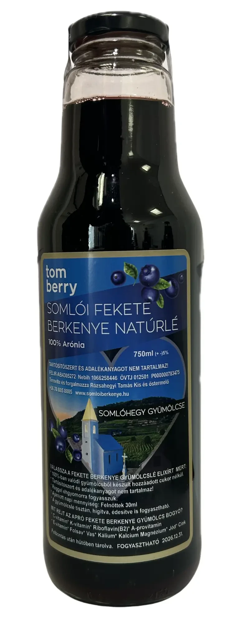 Tom Berry Berkenyelé 100% 750 ml