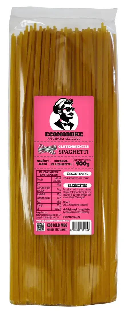 Economike Gluténmentes kukorica-rizs tészta spagetti 400 g