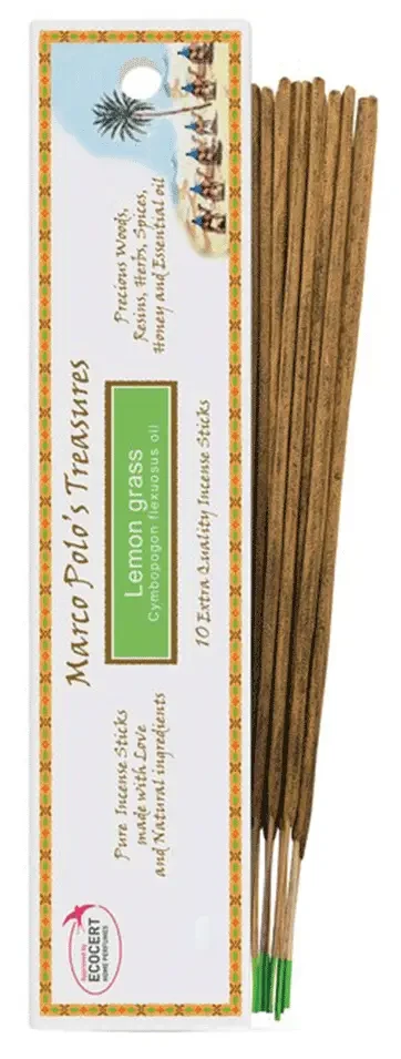 Marco Polo's Treasures Indiai citromfű (Lemongrass) füstölőpálcika 10 db/csomag