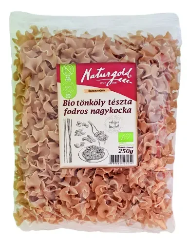 Naturgold Bio tönköly tészta fodros nagykocka 250g
