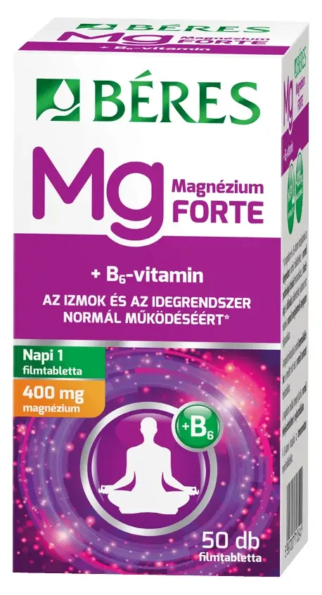 Béres Magnézium 400 mg + B6 Forte filmtabletta 50 db
