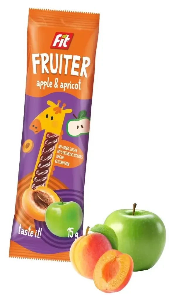 Fit Fruiter Gyümölcszselé Alma+sárgabarack (vegán, gluténmentes) 15g