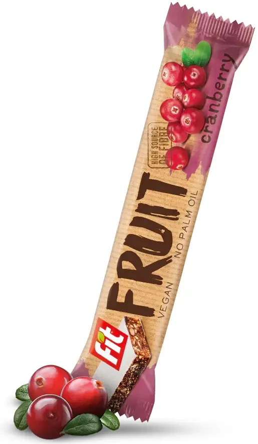VEGAN FIT FRUIT vörösáfonyás müzli szelet 23g