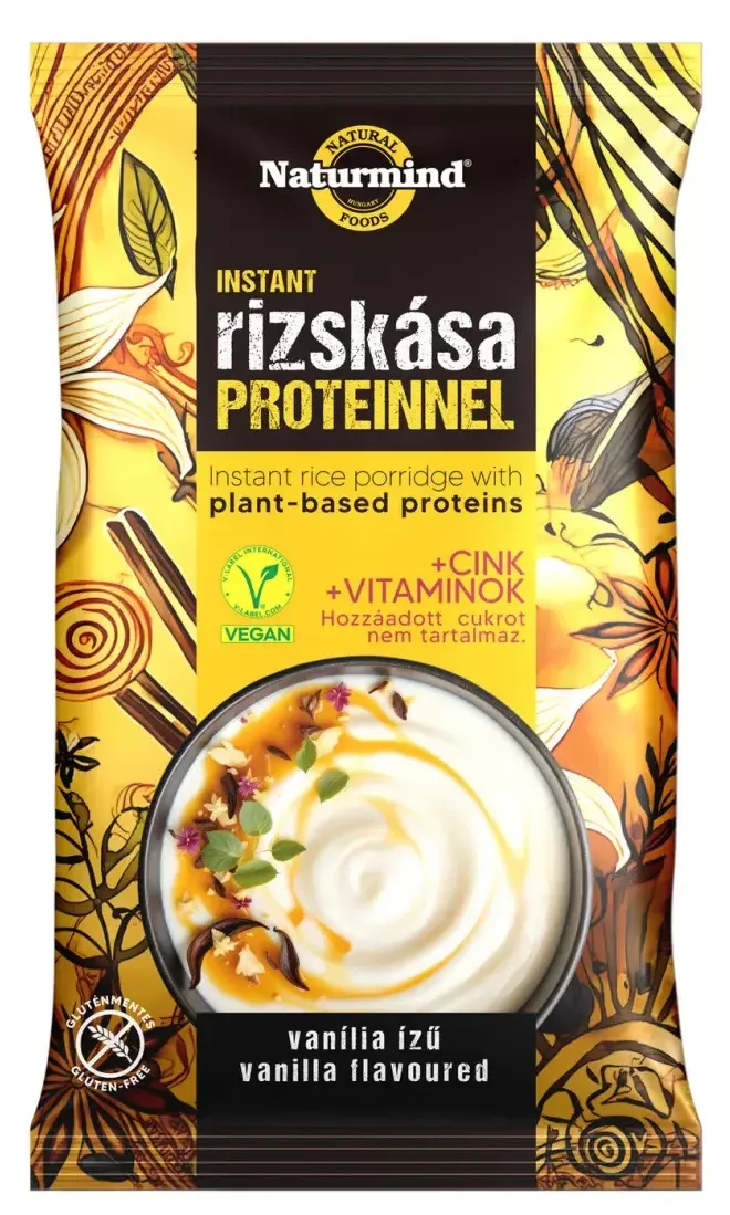 Naturmind Proteines Gluténmentes Instant rizskása - vanília ízű 44g