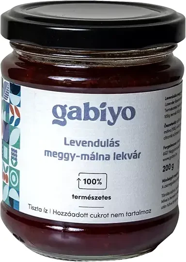 Gabiyo Levendulás Meggy-Málna lekvár (hozzáadott cukor nélkül) 200g
