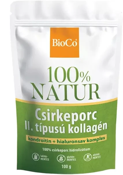 BioCo 100% NATUR Csirkeporc II. típusú kollagén tasakos por 100g
