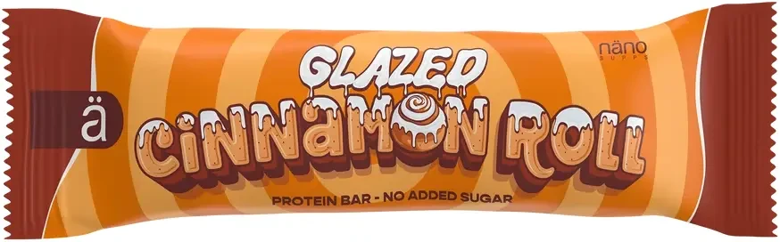 Nano Supps Protein Bar 55g - Glazed Cinnamon Roll