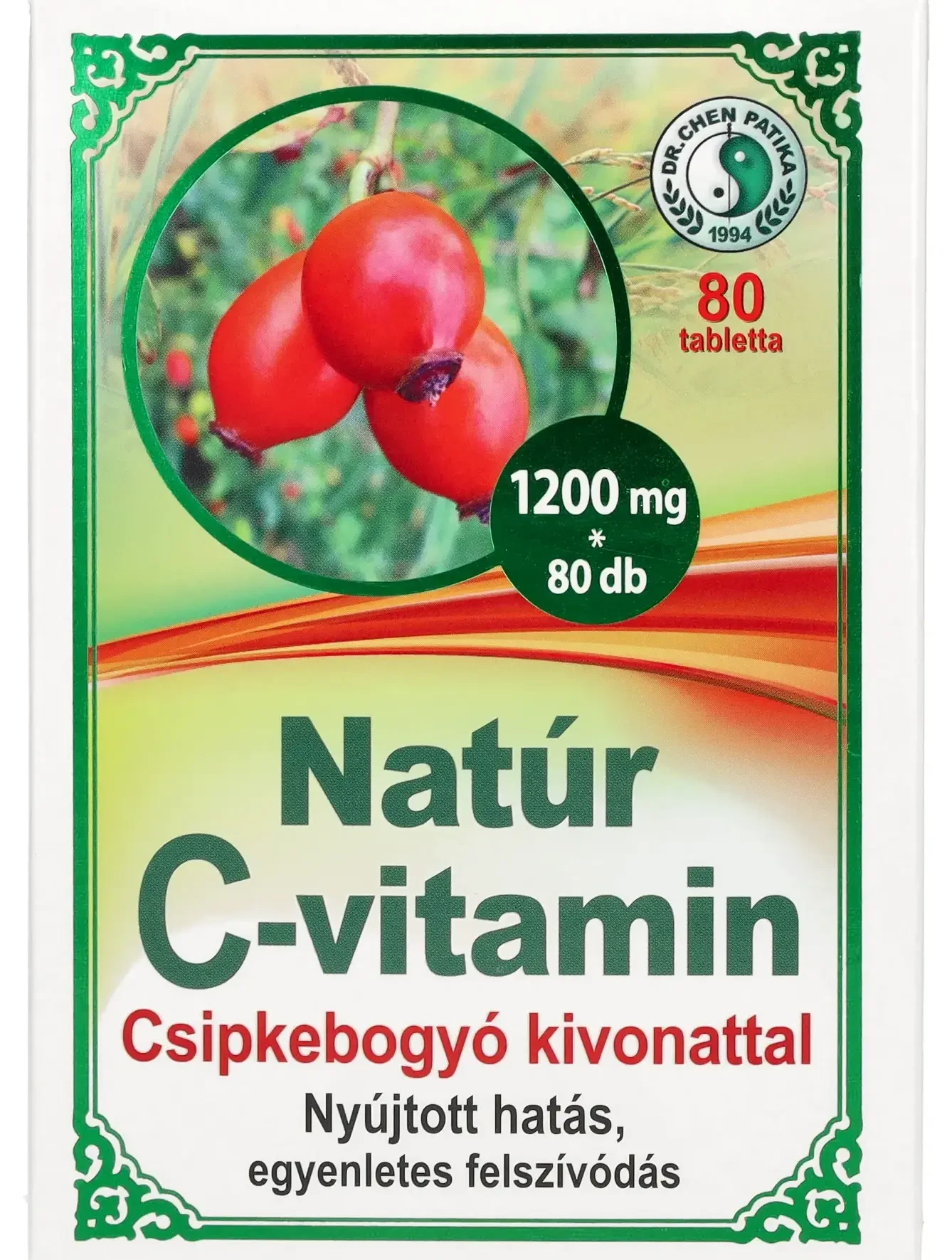 Dr. Chen C-Vitamin 1200mg csipkebogyóval 80db