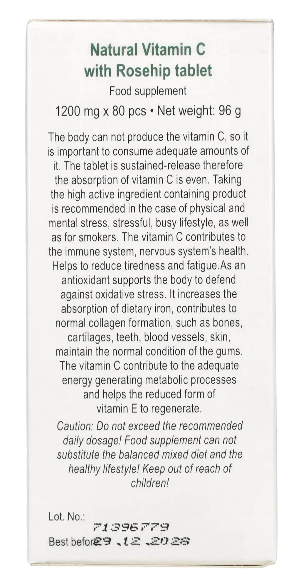 Dr. Chen C-Vitamin 1200mg csipkebogyóval 80db
