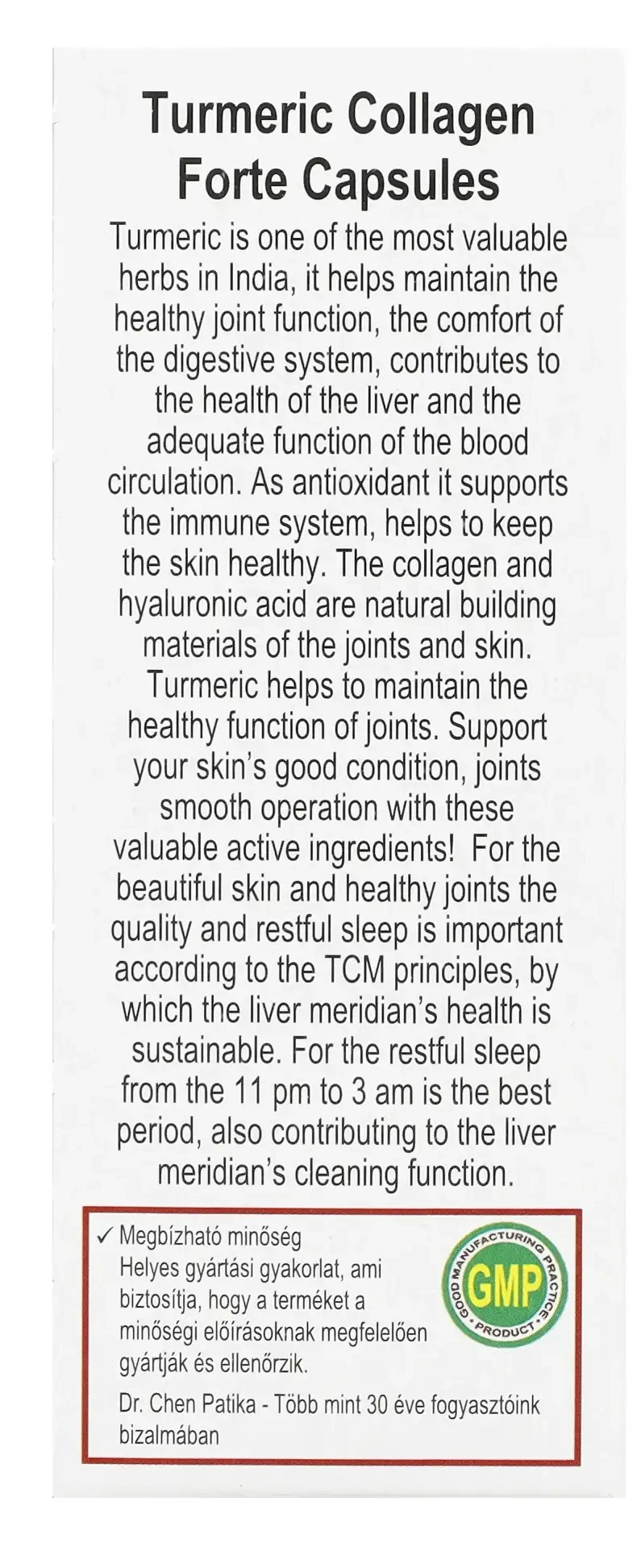 Dr. Chen kurkuma kollagén forte kapszula 60db