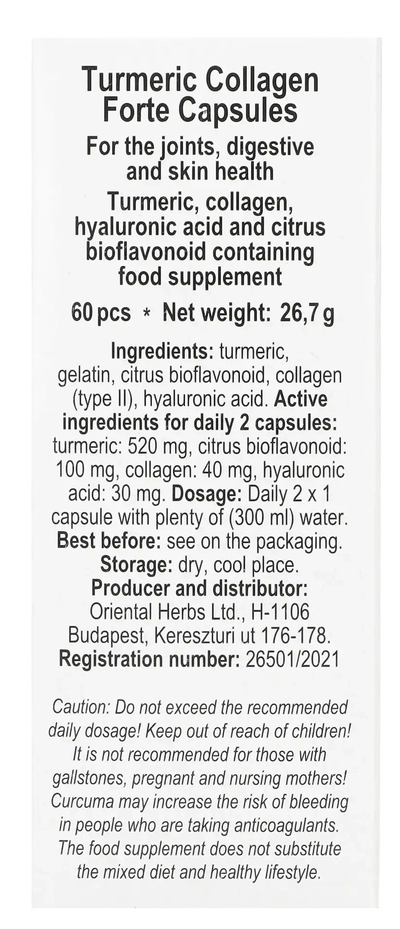 Dr. Chen Kurkuma Kollagén Forte kapszula 60 db