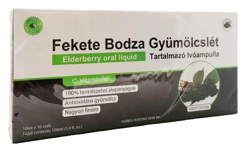 Big Star Fekete Bodza gyümölcslevet tartalmazó ivóampulla 10 x 10 ml