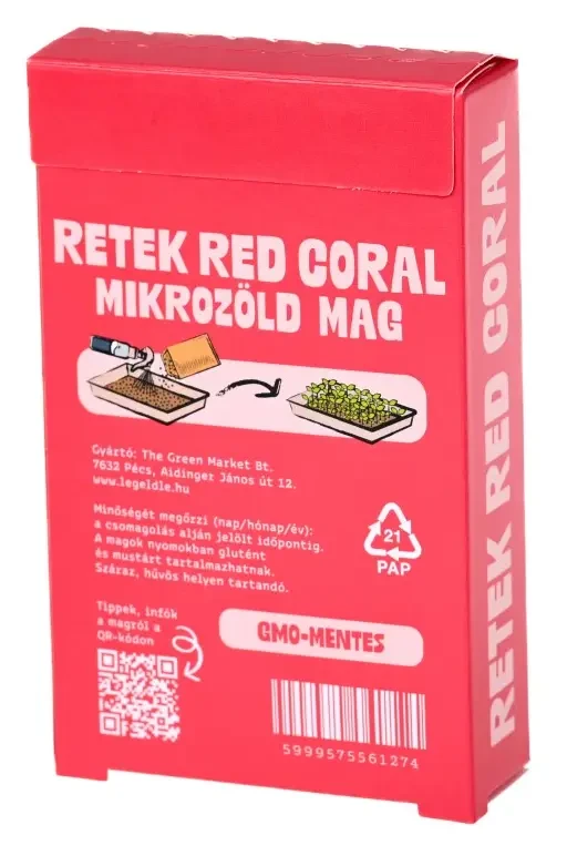 Legeldle Retek, Red Coral 100 g mikrozöld mag