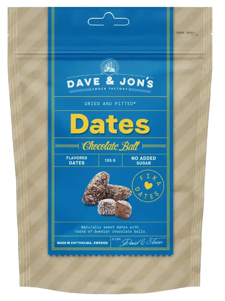 Dave & Jon's Datolya Kókuszos csokigolyó (Chocolate balls) ízű 125g
