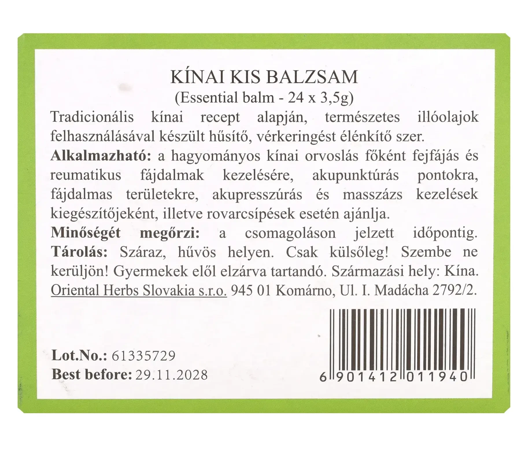 Dr. Chen Vörös Balzsam Kicsi 3,5 g X24db