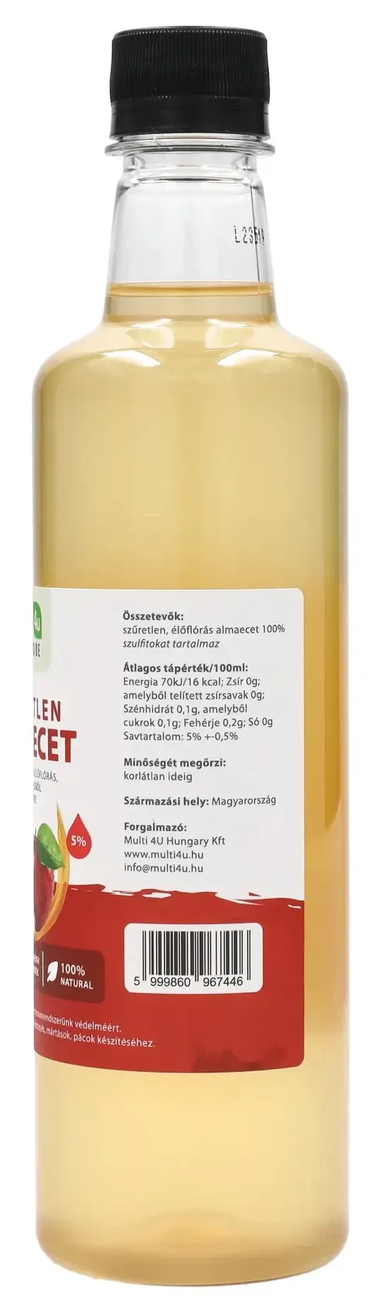 Multi 4u Countryside Szűretlen almaecet 500ml
