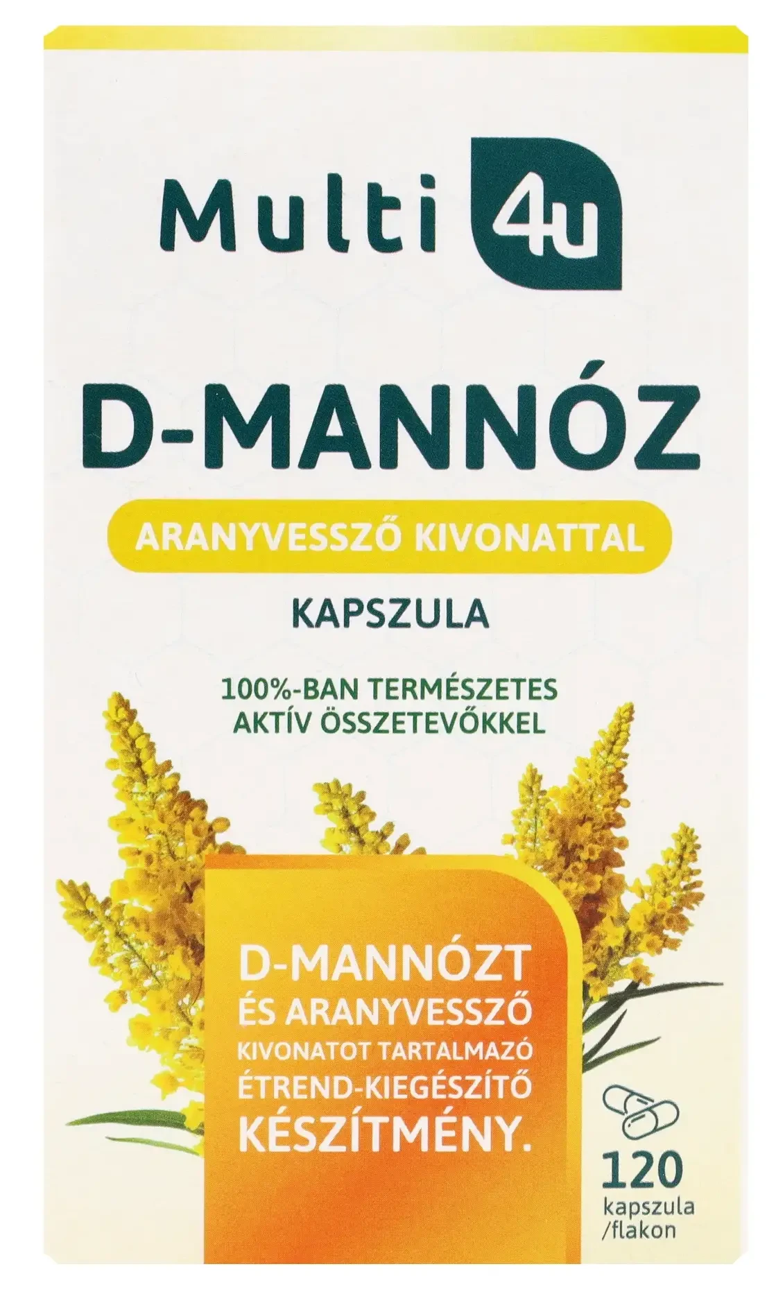 Multi 4U D-mannose kapszula aranyvessző kivonattal 120db