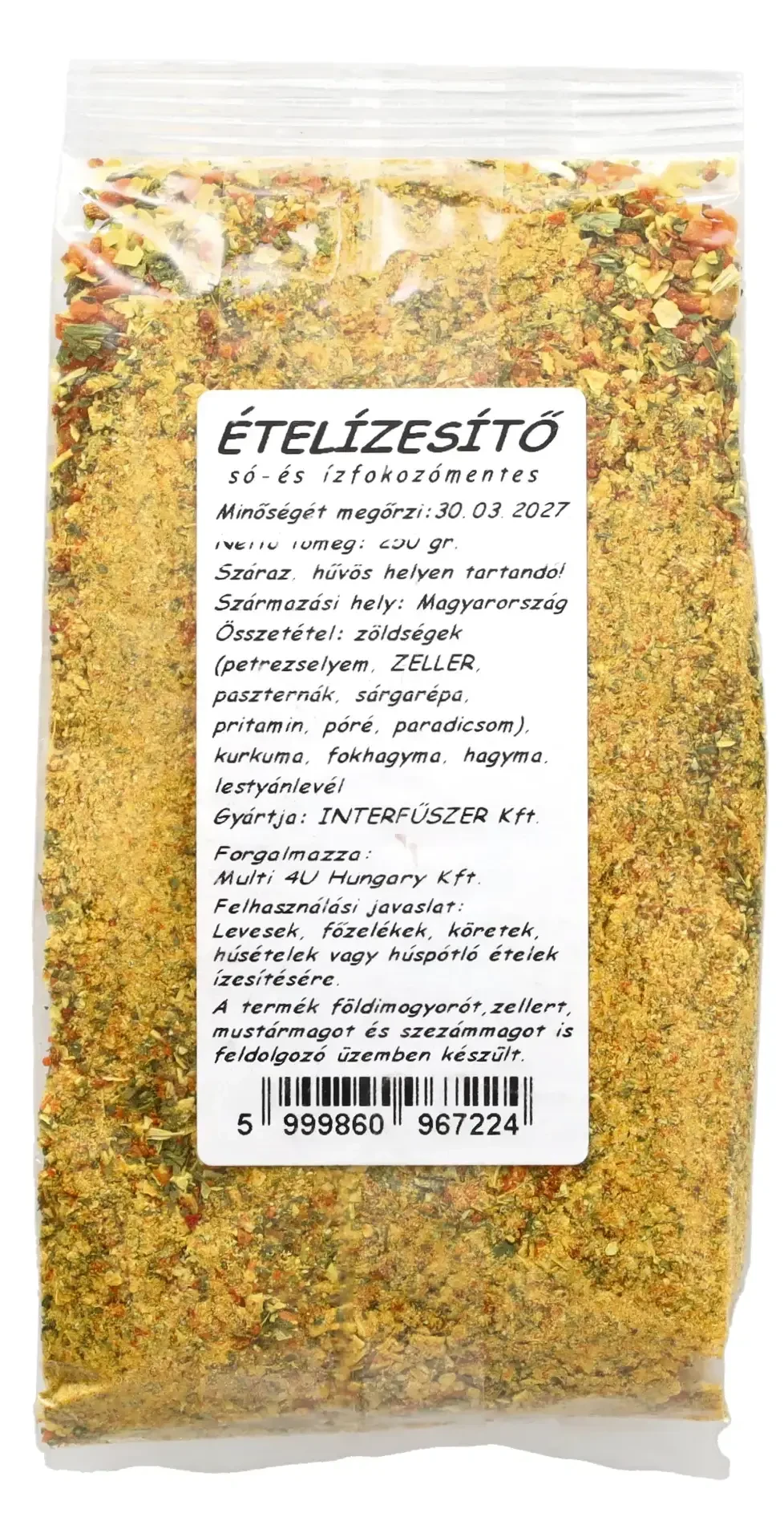 Multi 4U Countryside ételízesítő sómentes 250g