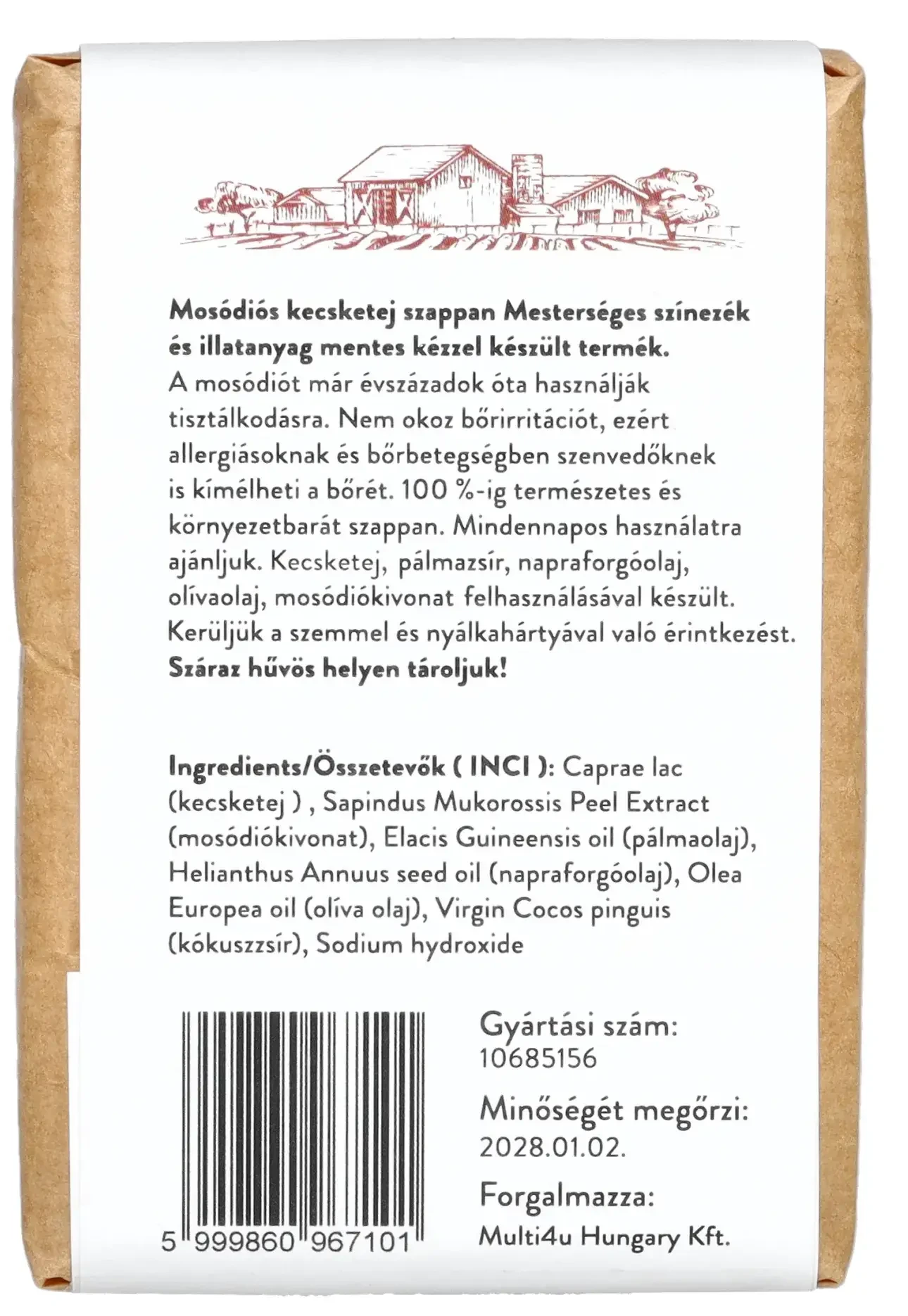 Multi 4U Countryside Mosódiós kecsketej szappan 100g