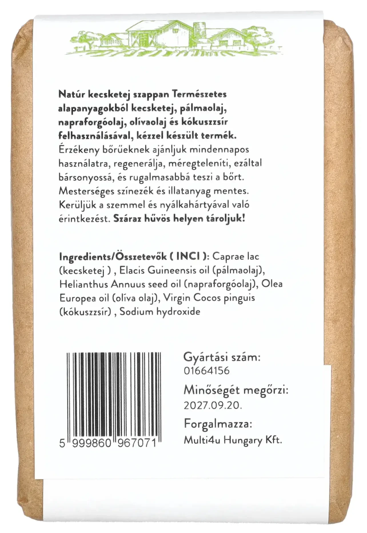 Multi 4U Countryside Natúr kecsketej szappan 100g