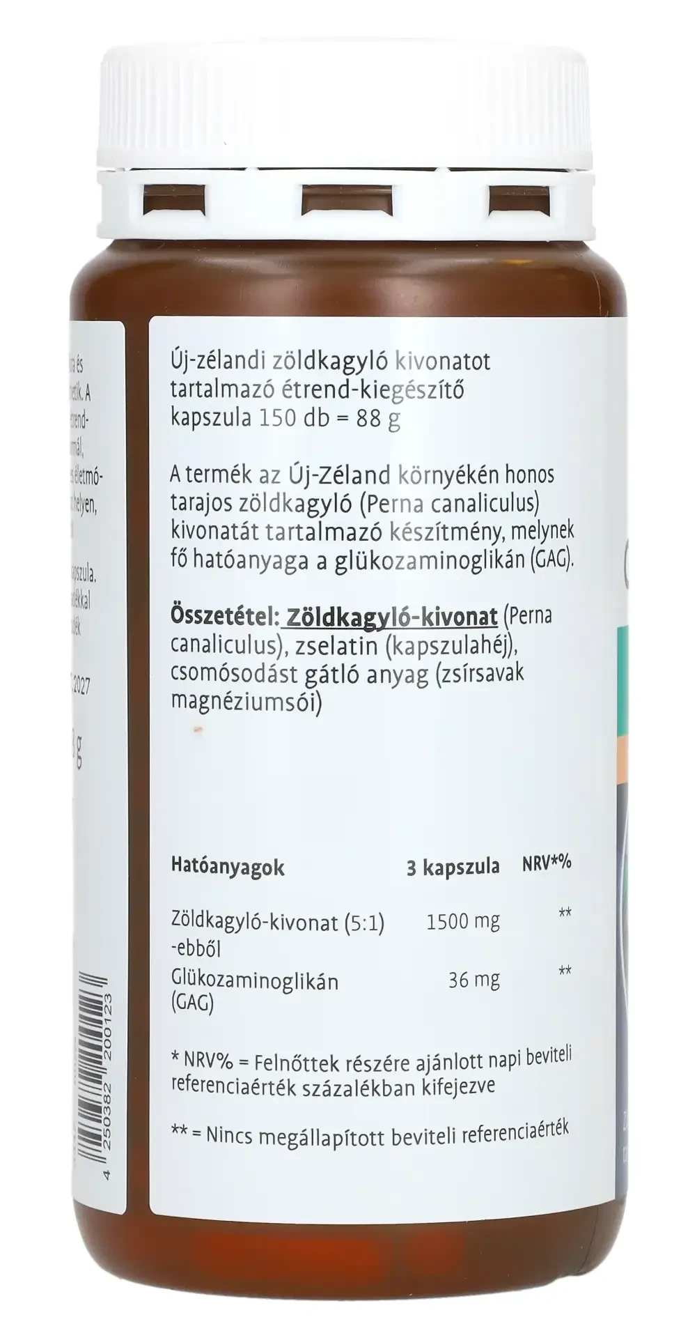 S.Bernhard Zöldkagyló kapszula 150db