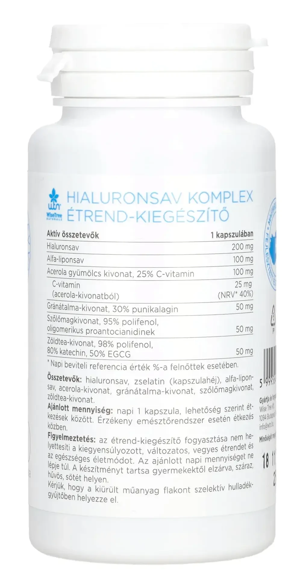 WTN Hialuronsav komplex 60db