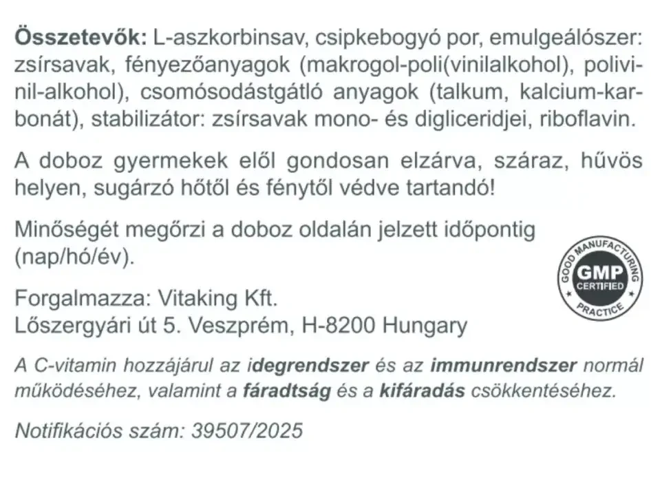 VK C-1000 Csipkebogyó 200db