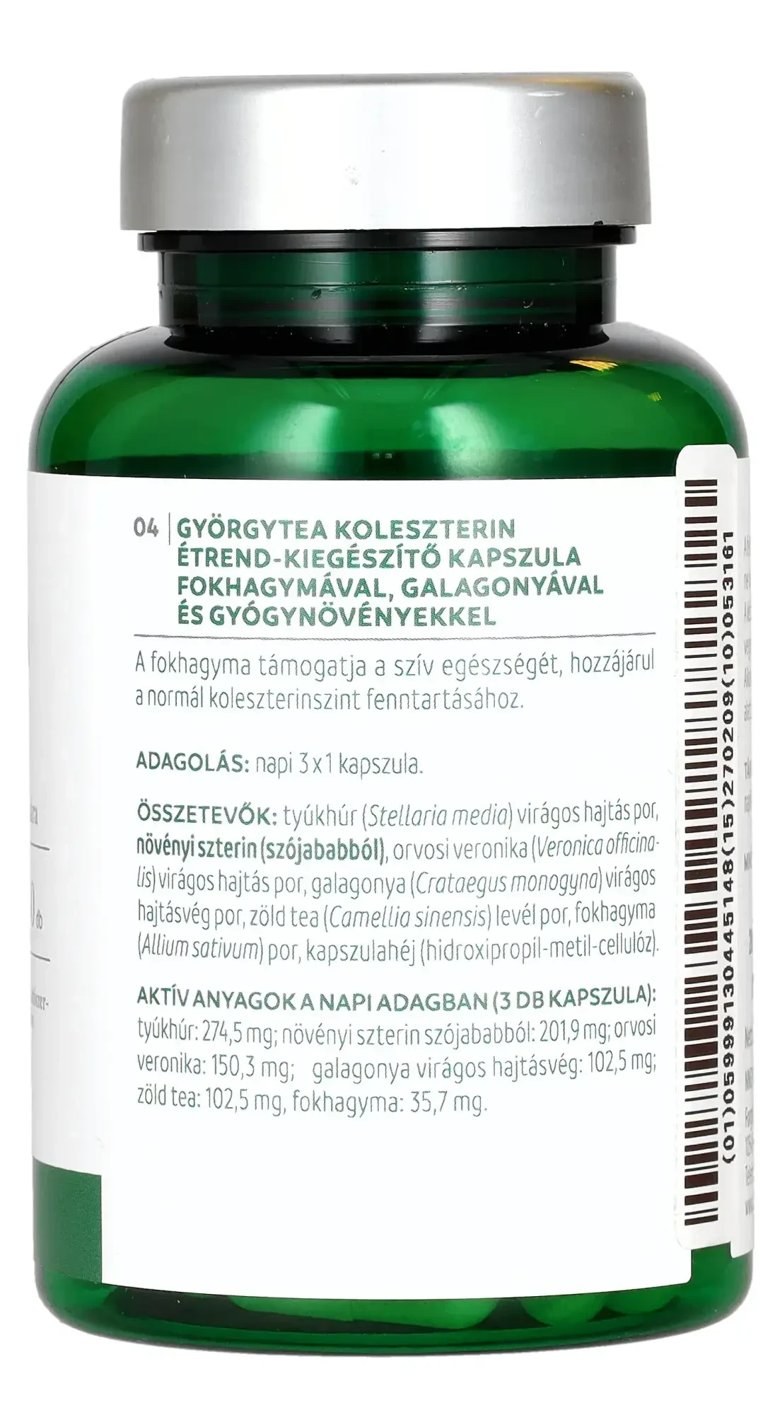 Györgytea Koleszterin kapszula 60db