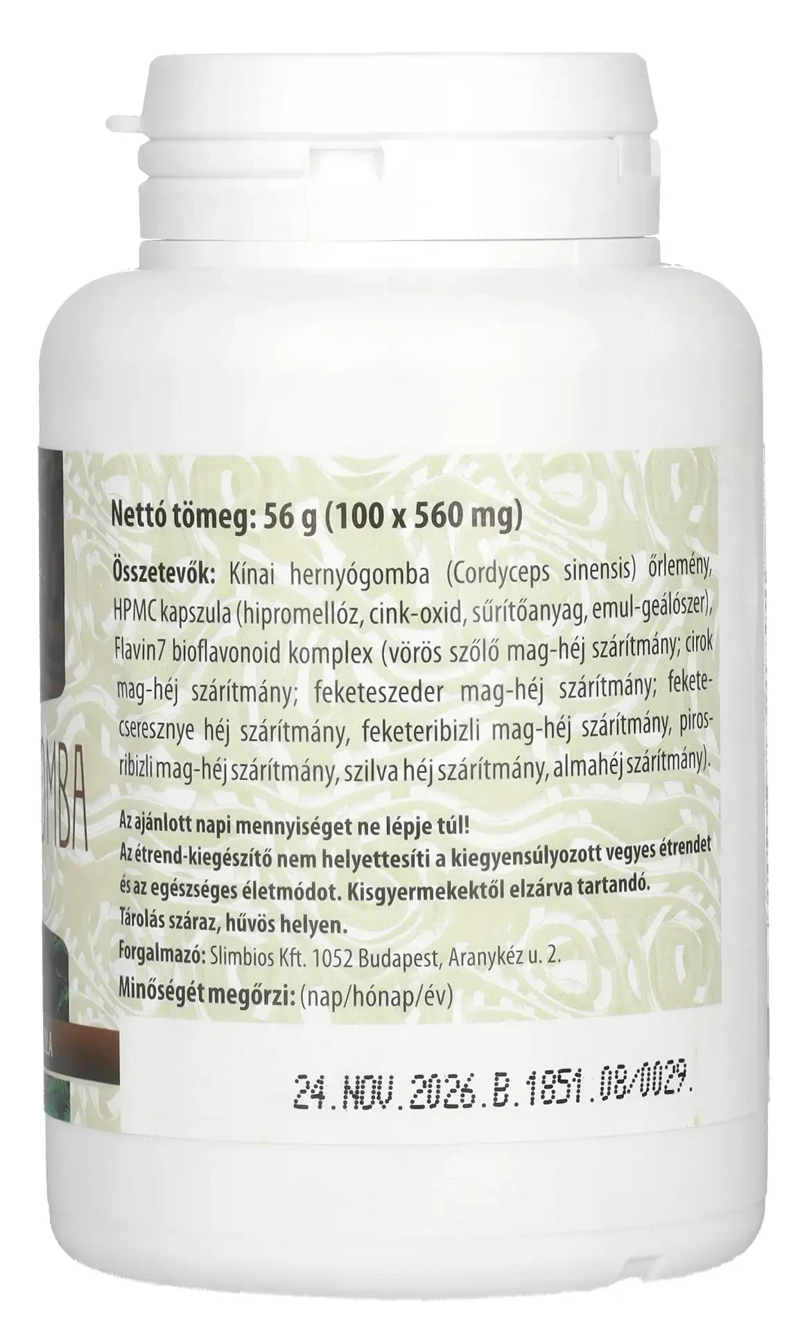 Myco Crystal Kínai hernyógomba 100db