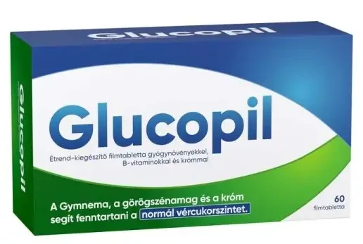 Glukopil étrend-kiegészítő filmtabletta gyógynövényekkel 60db