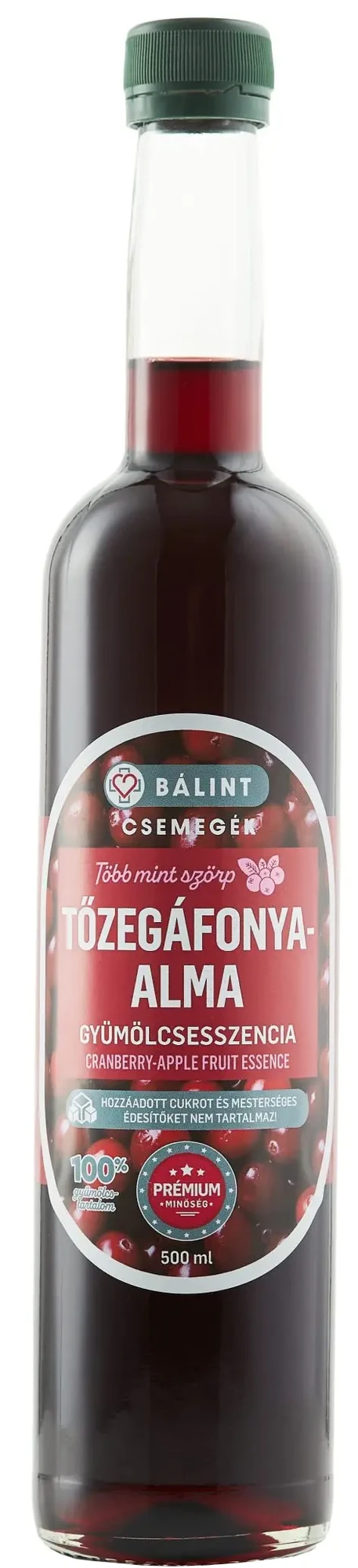 Bálint Cseppek Tőzegáfonya-alma szörp