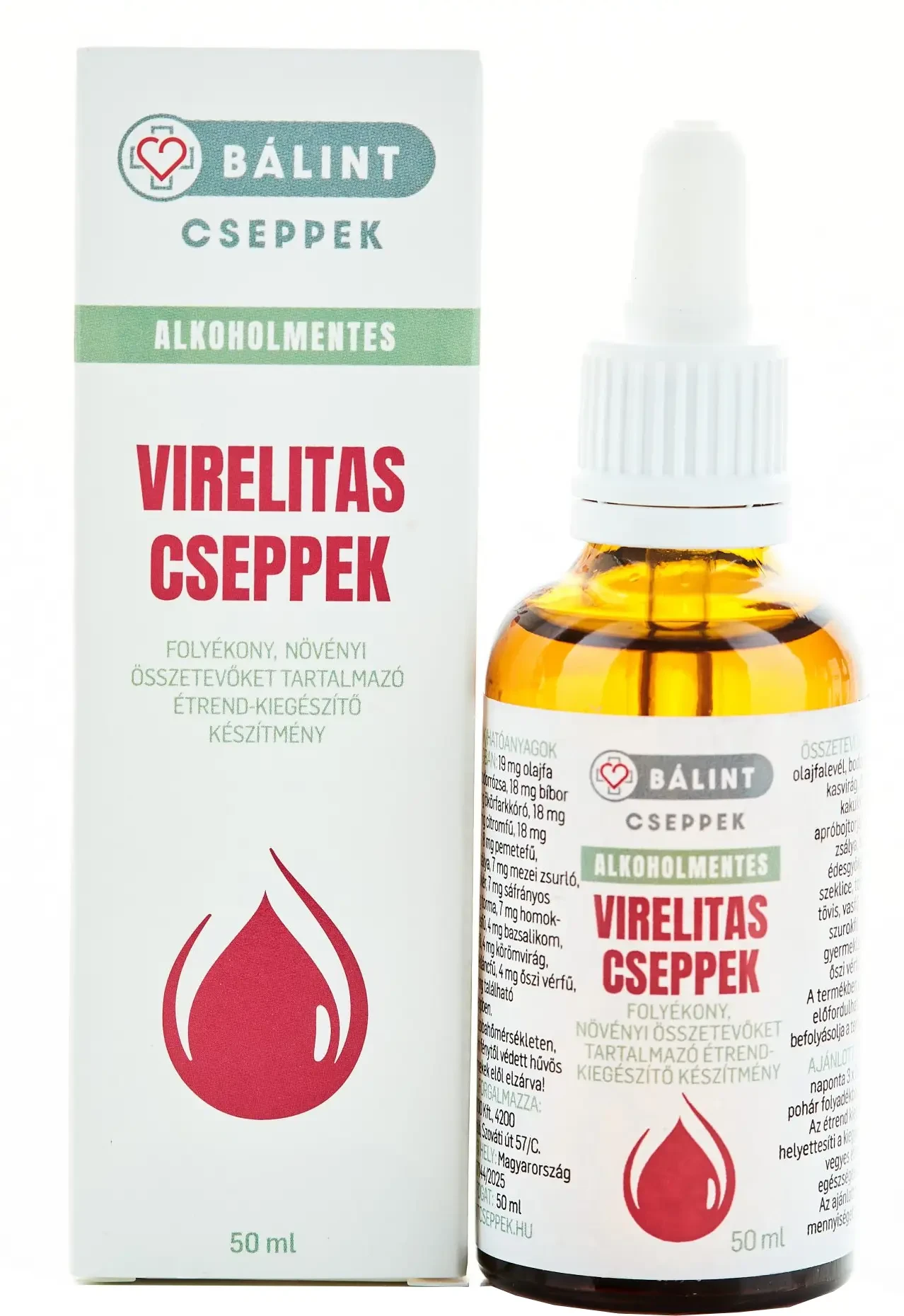 Bálint Cseppek Alkoholmentes Virelitas Cseppek 50 ml