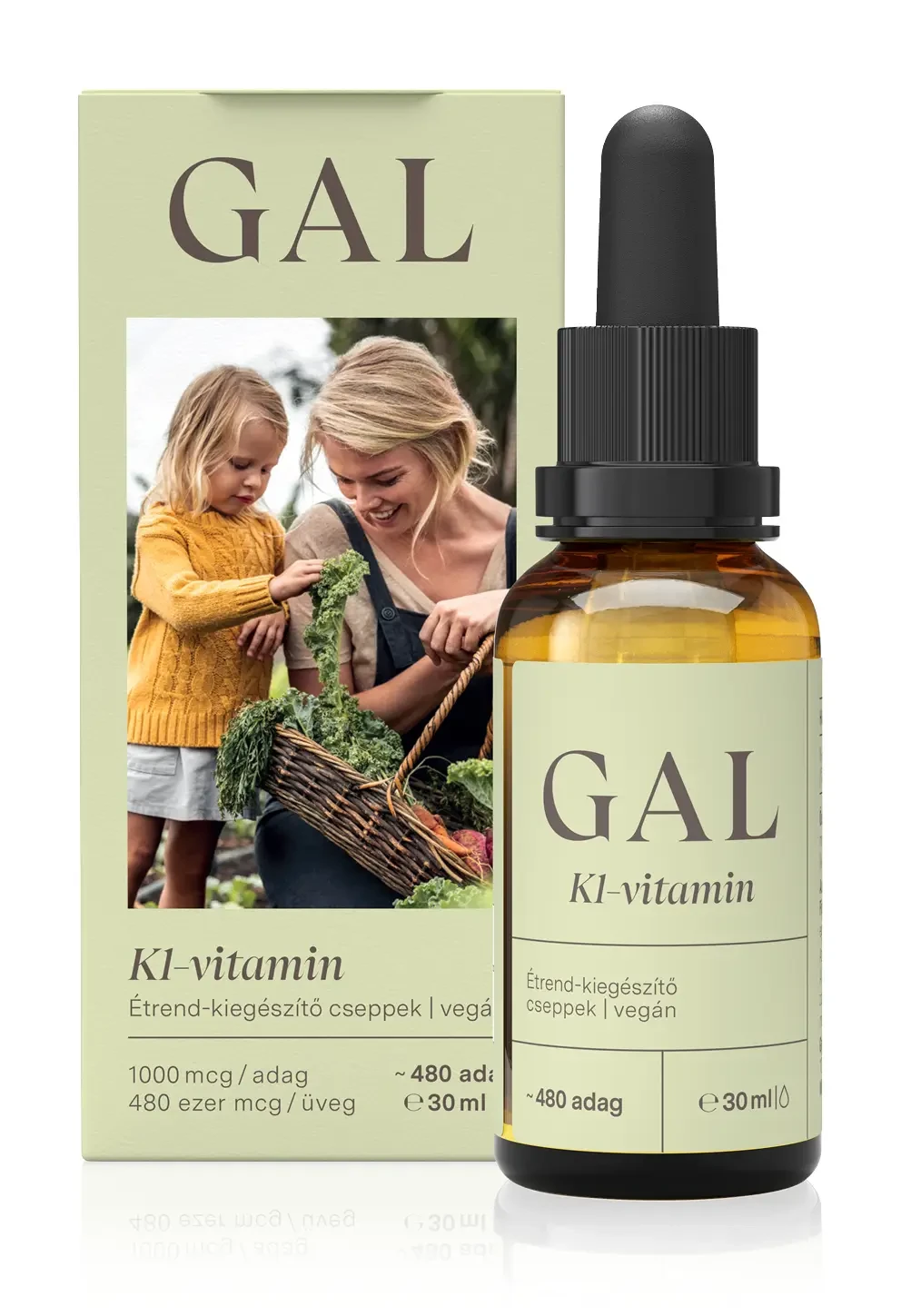 GAL K1-vitamin, 1000 mcg K-vitamin 480 adag 30ml