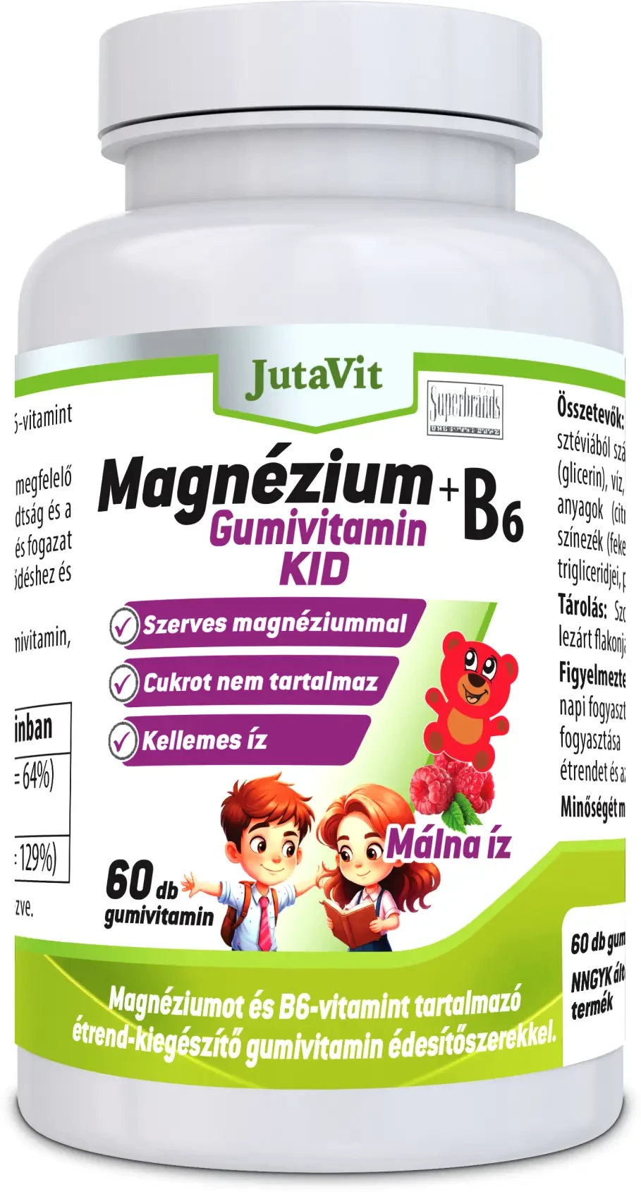 JutaVit Magnézium+B6 Gumivitamin KID 60db
