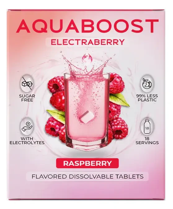 Aquaboost Electraberry Málna ízű pezsgőtabletta 18db 40g